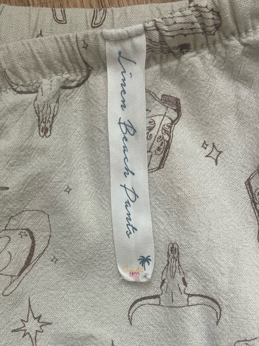 Linen blend wide leg beach pants size XL - Picture 2 of 7